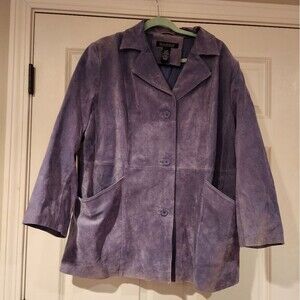 Dialogue vintage purple suede heavyweight jacket 1X
